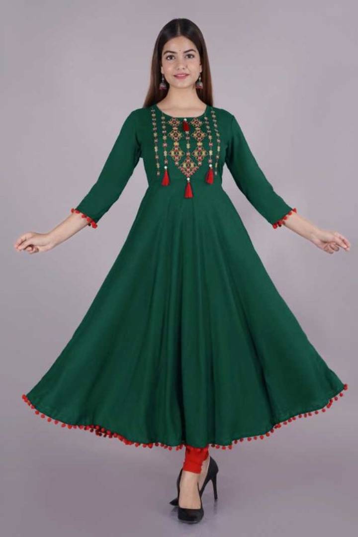 Women's Rayon Anarkali Kurta
